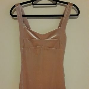 Powder Pink Velour Bodycon Dress